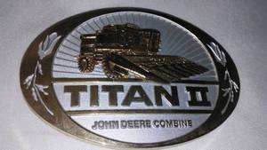 lot 303 image: John Deere Belt Buckle Titan II Combine