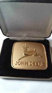 lot 308 image: John Deere Belt Buckle Classic Trademark In Gift Box