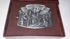 lot 309 image: John Deere Belt Buckle 150 Year Anniversary 3D 48106000