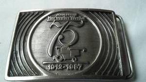 lot 353 image: John Deere Belt Buckle 75 Anniversary Harvester Works