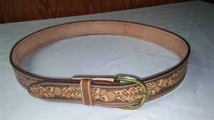 lot 318 image: Western All Leather Belt Size 38