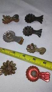 lot 332 image: (7) Antique Christmas Tree Clip Candle Holders