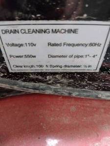 lot 80Z image: Drain Cleaning Machine