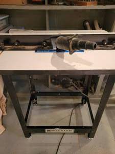 Rockler Router Table with Router and Bits.