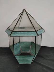 Vintage Stained Glass Terrarium
