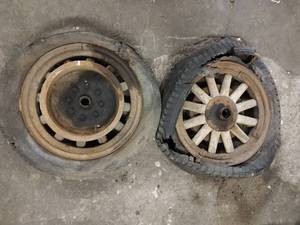 Pair Of Old Ford Wheels