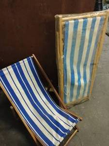 Two Folding Beach Chairs