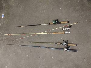 Four Fishing Poles