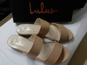 9 Pair Lulu Nude Sandals 3 size 7,...
