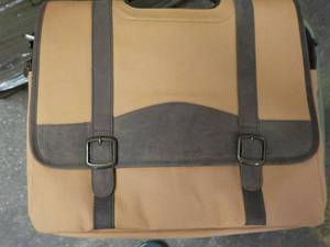 Canvas and Leather Bag with Should ...