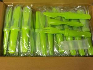 Case of 50 Lime Green Plastic Cutle...