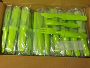 Case of 50 Lime Green Plastic Cutle...