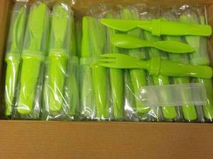 Case of 50 Lime Green Plastic Cutle...