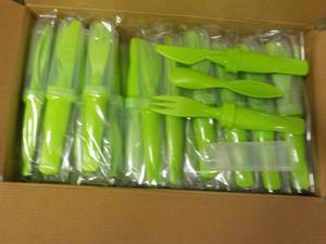 Case of 50 Lime Green Plastic Cutle...