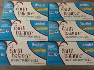 6 x 1 pound boxes frozen earth balance butter sticks