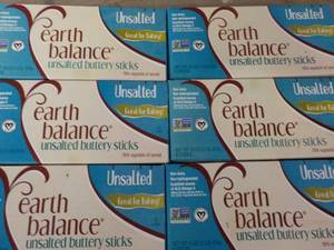 6 x 1 pound boxes frozen earth balance butter sticks