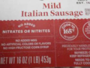 Case of 16 oz Frozen Pkgs Mild Ital...