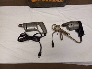 (2) VINTAGE DRILLS