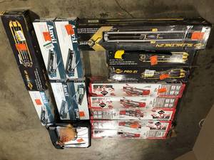 Lot of Assorted Mixed Tile Cutters Customer Returns See Terms on Auction