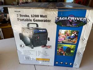 lot 96 image: Eagle River Two Stroke 1200 Watt Portable Generator Model ERG1200