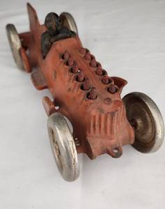 lot 49 image: Rare Vintage Hubley Cast-Iron Race Car