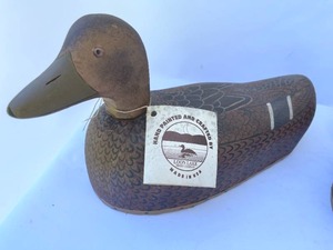 lot 141 image: 3 Hand Painted Wooden Decoys by Loon Lake Company
