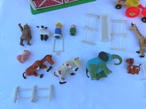 lot 238 image: Vintage Fisher Price Barn, Silo and Figures