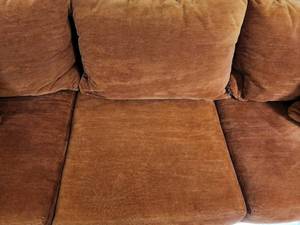 lot 4 image: Mid-Century-Style Sofa and Ottoman