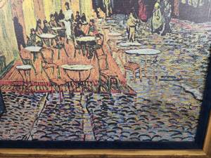 lot 189 image: Framed Van Gogh Replica Print on Canvas Art Piece