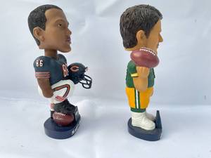 lot 239 image: Brett Favre and Marty Booker Bobble Heads