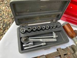 lot 242 image: Craftsman Tool Box and Tools