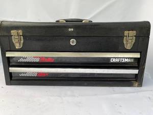 lot 243 image: Metal 2 Drawer Craftsman Tool Box