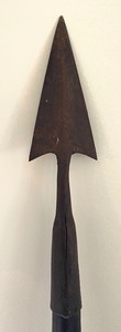 lot 381 image: Antique Carved Wooden Handled Spear from the Philippines