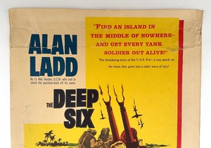 lot 388 image: Vintage The Deep Six Promotional Movie Poster