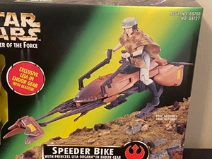 lot 360 image: Star Wars The Power of the Force Speeder Bike - New in Package