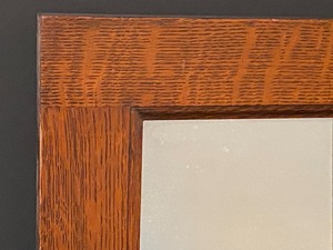 lot 338 image: Vintage Oak Framed Wall Mirror