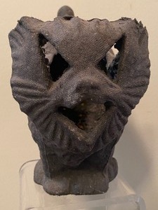 lot 232A image: Vintage Paper Mache Black Cat Halloween Lantern