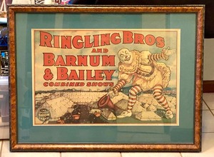 lot 282 image: Framed Reproduction Print of Ringling Bros and Barnum and Bailey Shows