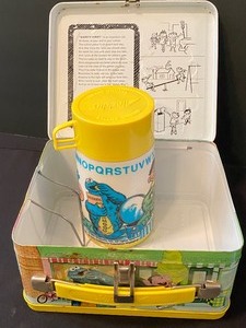 lot 228 image: Vintage Sesame Street Lunch Box with Thermos
