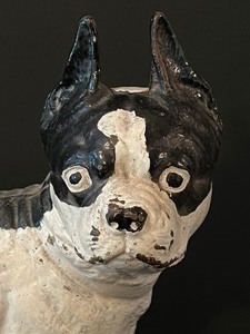 lot 54 image: Vintage Cast Iron Dog Door Stop