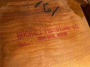 lot 446 image: Vintage Nucraft Furniture Company Wooden Waste Basket