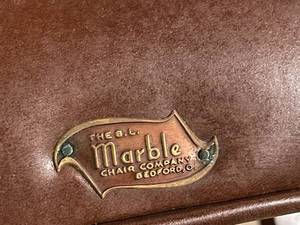 lot 461 image: 4 Vintage G.L Marble Chair Company Padded Chairs