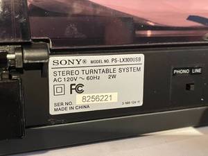 lot 494 image: Sony Stereo Turntable System Model PS-LX300USB