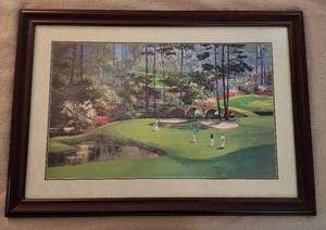 lot 532 image: Distinctive, Nicely Framed UntitledUnsigned Golf Print