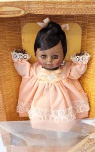 lot 575 image: Adorable African American Heavenly Baby Doll by Horseman Doll