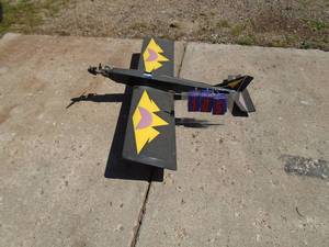 RC wood & dope airplane. 42 x 52. Irvini motor. 40 Servos appear to be in tact As shown.