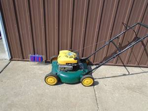 Yard Machine 6 hp push mower. Used condition. Tested & works. As shown.