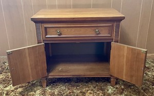 lot 64 image: Vintage Wooden Accent Cabinet by Dixie