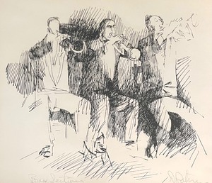 lot 76 image: Brass Section Framed Art