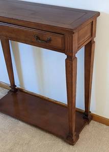 lot 26 image: Petite Wood Console Table